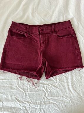 Old Navy Burgundy Cutoff Denim Shorts